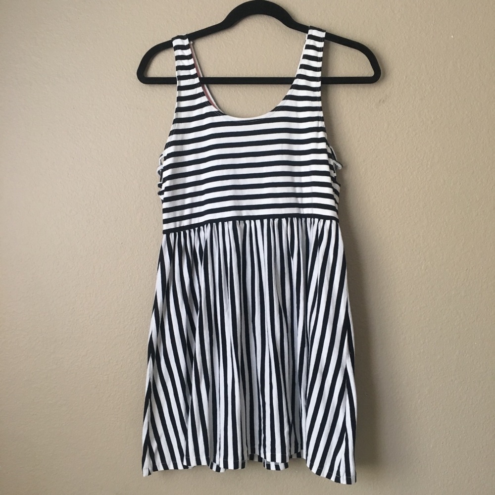 Billabong Striped Dress with Criss-Cross Detail